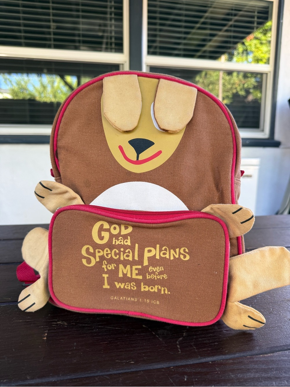 Children's Dog Themed Religious Backpack